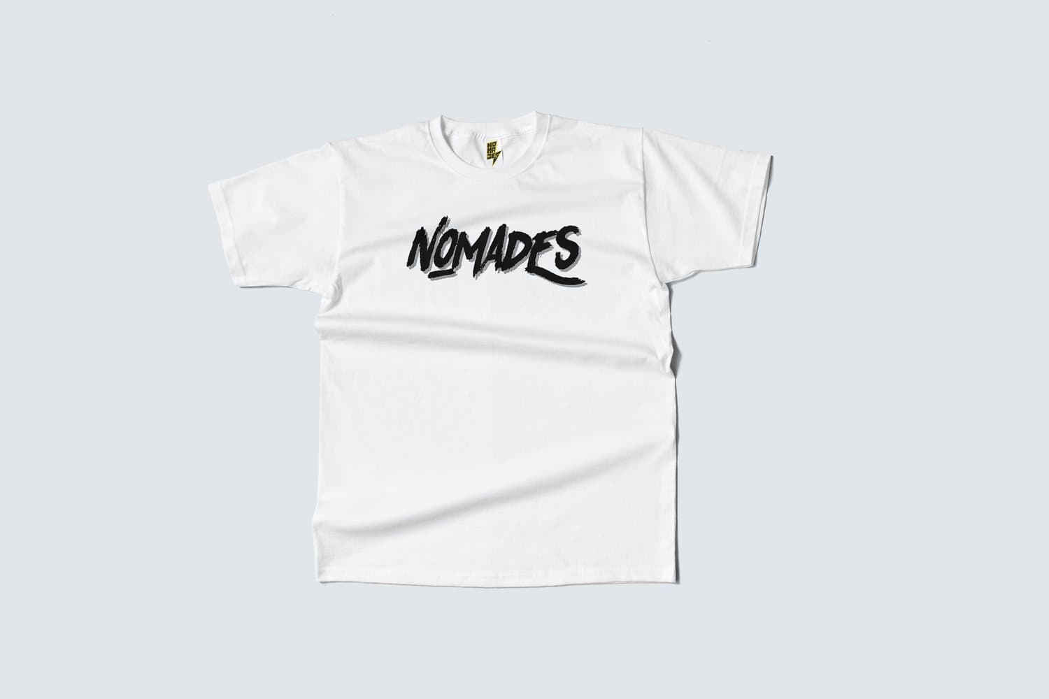 Remera Nómades blanca, frente